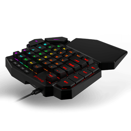 Redragon K585 DITI One-Handed RGB Mechanical Gaming Keyboard, Blue Switches, Professional Gaming Keypad with 7 Onboard Macro Keys, Detachable Wrist Rest, 42 Keys