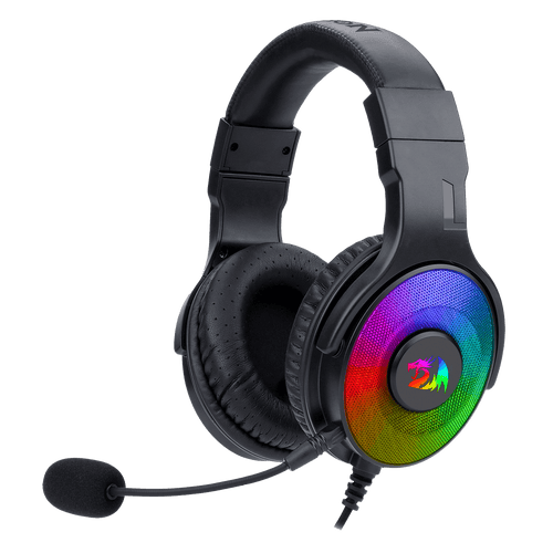 Redragon H350 Pandora RGB Wired Gaming Headset, Dynamic RGB Backlight - Stereo Surround-Sound - 50MM Drivers - Detachable Microphone