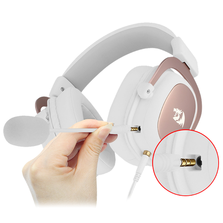 Redragon H510 ZEUS WHITE Gaming Headset 7.1 Surround Sound  Memory Foam Ear Pads - 53MM Drivers