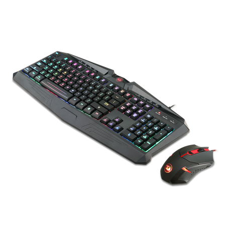 Redragon S101-1 Gaming Keyboard Mouse Combo, RGB LED Backlit 104 Keys USB Wired Ergonomic Wrist Rest Keyboard, Programmable 6 Button Mouse for Windows PC Gamer - [Keyboard Mouse Set]