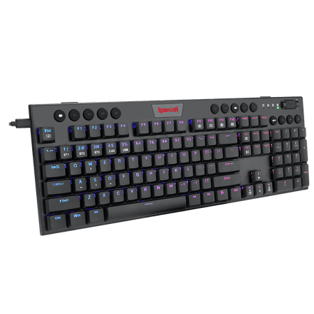 Redragon K618 Horus Wireless RGB Mechanical Keyboard, Bluetooth/2.4Ghz/Wired Tri-Mode Ultra-Thin Low Profile Gaming Keyboard w/No-Lag Cordless Connection