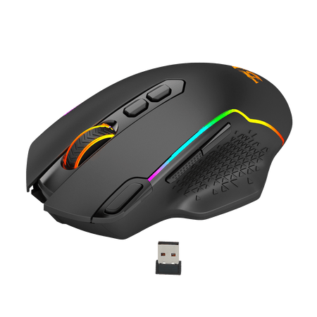 Redragon M810 Pro Wireless Gaming Mouse, 10000 DPI Wired/Wireless Gamer Mouse w/ Rapid Fire Key, 8 Macro Buttons, 45-Hour Durable Power Capacity and RGB Backlit for PC/Mac/Laptop