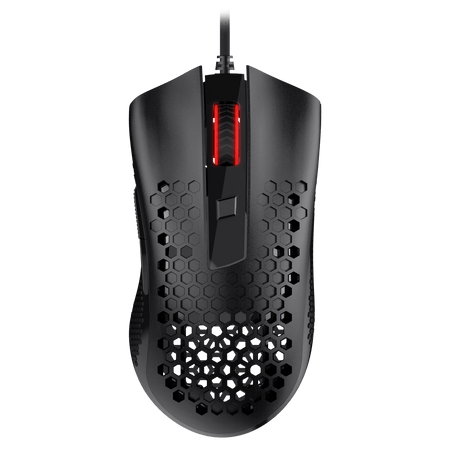 Redragon M808-N Storm Lightweight Gaming Mouse, Ultralight Honeycomb Shell - 12,400 DPI Optical Sensor - 7 Programmable Buttons - Precise Registration - Super-Lite Cable - Black