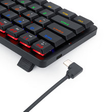Redragon K615 Elise 60% Thin Wired Mechanical Keyboard, Slim Compact 61 Keys Rainbow LED Backlit  with Low Profile Tactile Blue Switches for Windows PC