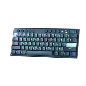 Redragon K632 PRO Noctis 60% Wireless RGB Mechanical Keyboard, Bluetooth/2.4Ghz/Wired Tri-Mode Ultra-Thin Low Profile Gaming Keyboard w/No-Lag Connection, Dedicated Media Control & Linear Red Switch