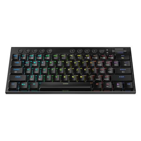 Redragon K632 PRO Noctis 60% Wireless RGB Mechanical Keyboard, Bluetooth/2.4Ghz/Wired Tri-Mode Ultra-Thin Low Profile Gaming Keyboard w/No-Lag Connection