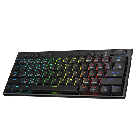 Redragon K632 PRO Noctis 60% Wireless RGB Mechanical Keyboard, Bluetooth/2.4Ghz/Wired Tri-Mode Ultra-Thin Low Profile Gaming Keyboard w/No-Lag Connection