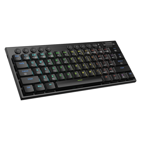 Redragon K632 PRO Noctis 60%  RGB Mechanical Keyboard, Bluetooth/2.4Ghz/Wired Tri-Mode Ultra-Thin Low Profile Gaming Keyboard w/No-Lag Connection
