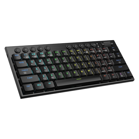 Redragon K632 PRO Noctis 60% Wireless RGB Mechanical Keyboard, Bluetooth/2.4Ghz/Wired Tri-Mode Ultra-Thin Low Profile Gaming Keyboard w/No-Lag Connection