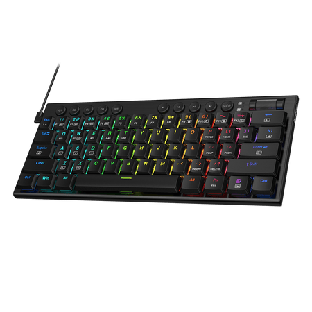 Redragon K632 PRO Noctis 60% Wireless RGB Mechanical Keyboard, Bluetooth/2.4Ghz/Wired Tri-Mode Ultra-Thin Low Profile Gaming Keyboard w/No-Lag Connection