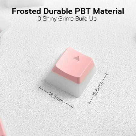 Redragon A130  Pudding Keycaps, 104 Keys Standard Doubleshot PBT Keycap Set w/Translucent Layer for Mechanical Keyboard, OEM Profile, English (US) ANSI Layout