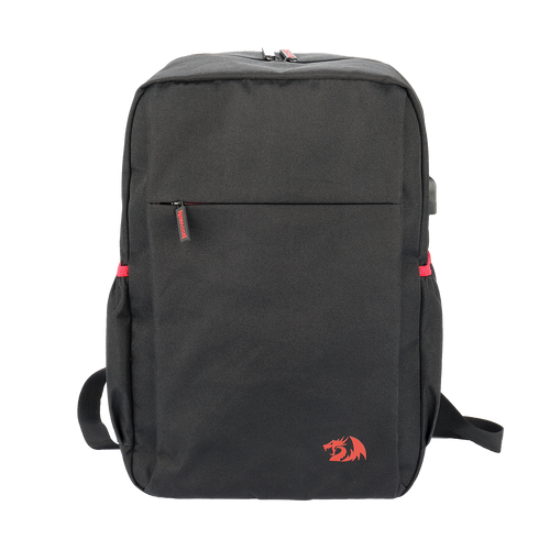 Redragon GB-82 Travel Laptop Backpack, Business Workstation Computer Gaming Backpack w/ Durable Double-Layer Fabric Liner, USB Jack & Large Front Pocket, Fits Up to 18