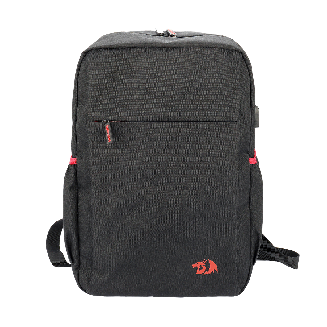 Redragon GB-82 Travel Laptop Backpack, Business Workstation Computer Gaming Backpack w/ Durable Double-Layer Fabric Liner, USB Jack & Large Front Pocket, Fits Up to 18