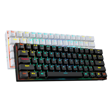 Redragon K530 60% RGB Black & White Wireless Mechanical Keyboard Bundle (Brown Switches)