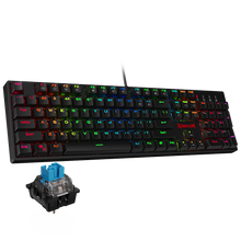 Redragon K582 SURARA RGB LED Backlit Mechanical Gaming Keyboard with104 Keys, Tactile Blue Switches
