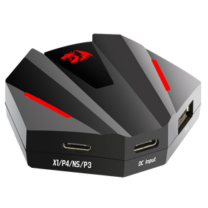 Redragon GA250 Vulcan Keyboard and Mouse Adapter for PS3/4, NS and Xbox One, LED Gaming Console Converter Compatible with Nintendo Switch, Play Station3/4(Pro/Slim), Xbox One, Supports 2.4Ghz Wireless Connection