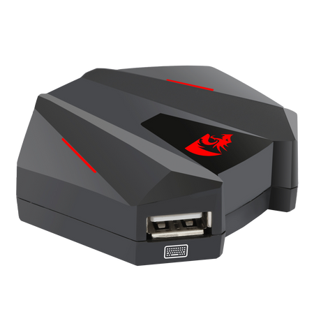 Redragon GA250 Vulcan Keyboard and Mouse Adapter for PS3/4, NS and Xbox One, LED Gaming Console Converter Compatible with Nintendo Switch, Play Station3/4(Pro/Slim), Xbox One, Supports 2.4Ghz Wireless Connection