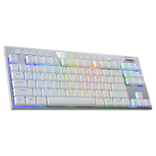 Redragon K621 Horus TKL Wireless RGB Mechanical Keyboard, 5.0 BT/2.4 Ghz/Wired Three Modes 80% Ultra-Thin Low Profile Bluetooth Keyboard w/Dedicated Media Control & Linear Red Switches