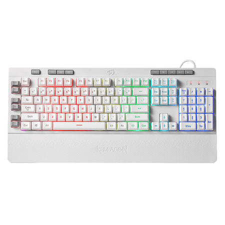 Redragon K512 Shiva White RGB Backlit Membrane Gaming Keyboard with Multimedia Keys