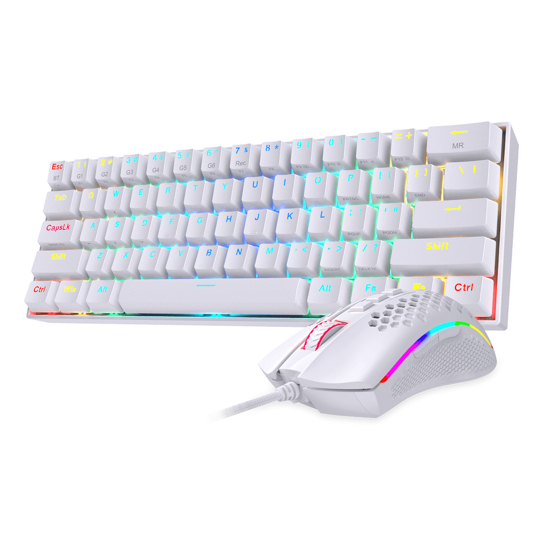 Redragon K530 60% RGB Wireless Mechanical Keyboard M808 Lightweight RGB Gaming Mouse Bundle